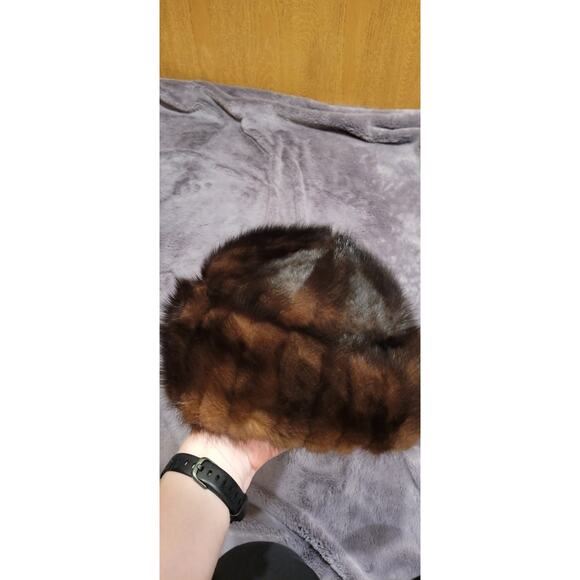 Vintage Adele Claire New York Brown Fur Hat 1960s Real Fur Retro main image 6